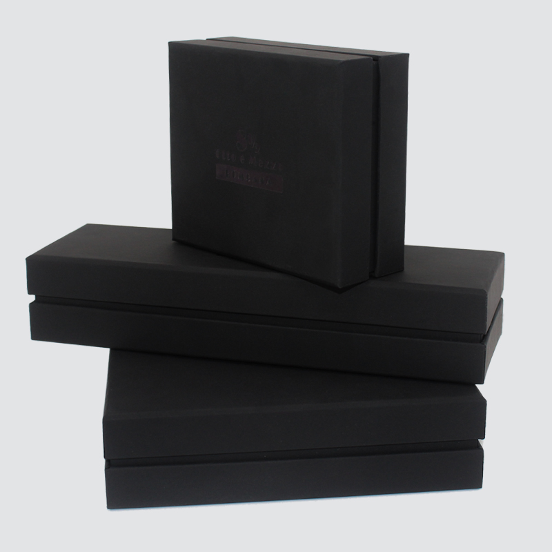 Räätälöity klassinen musta laatikko korut kaulakorut tarvikkeet lahjapaketti